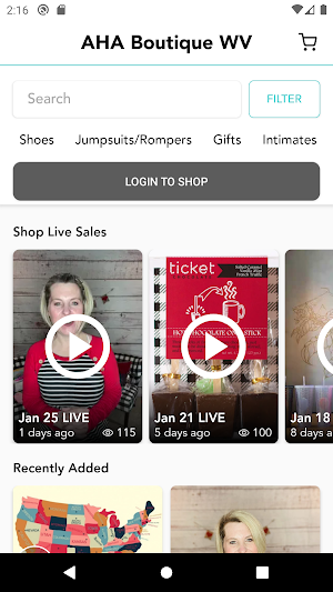 AHA Boutique WV Screenshot 1