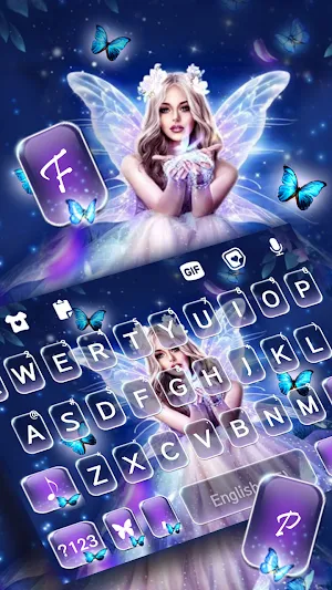 Fairy Princess Keyboard Background Screenshot 1