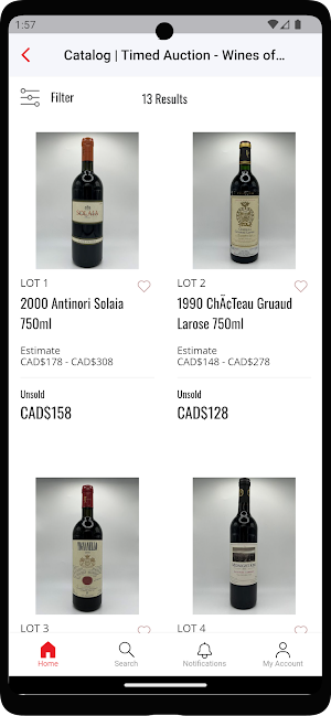 Griffin Wine Storage Screenshot 2