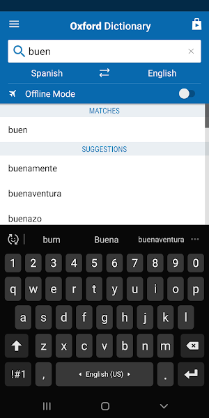 Concise Oxford Spanish Dictionary Screenshot 1