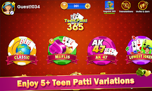 Teen Patti 365 Real Cash Game Screenshot 0