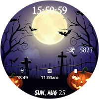 Halloween Moon Watch Face
