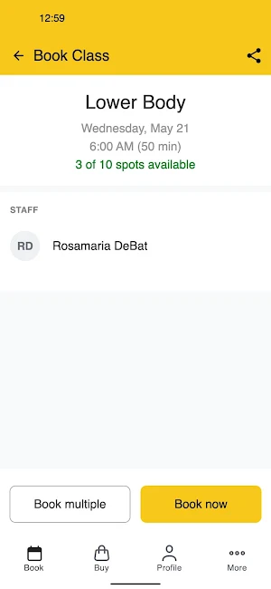 Rise Mindbody Fitness Screenshot 2