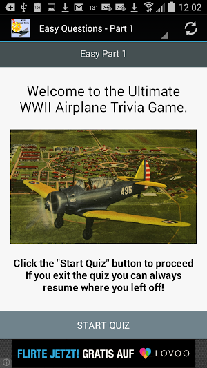 World War 2 Aircraft Trivia Screenshot 1