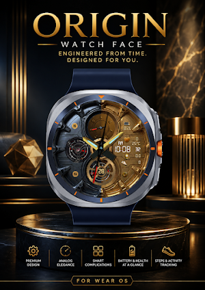 Origin Dual Wear OS Watch Face Screenshot 1