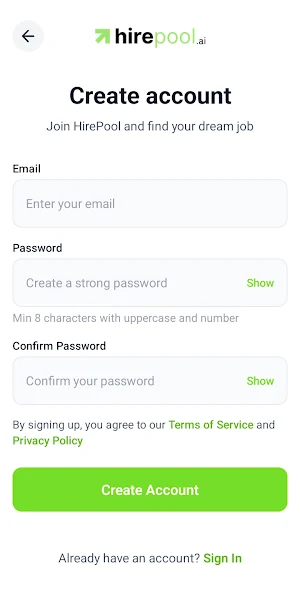 Hirepool Screenshot 1