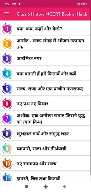 Class 6 History NCERT Book in Hindi Screenshot 1