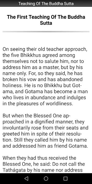 Teaching Of The Buddha Sutta Screenshot 1