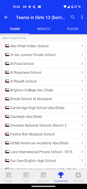 Abu Dhabi Schools Sports Cup Screenshot 1