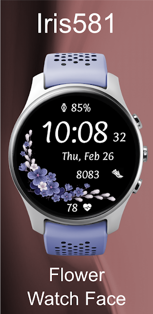 Iris581 Flower Watch Face Screenshot 1