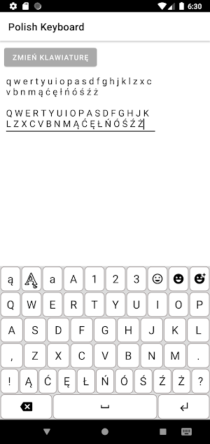 Polish Keyboard, klawiatura Screenshot 1