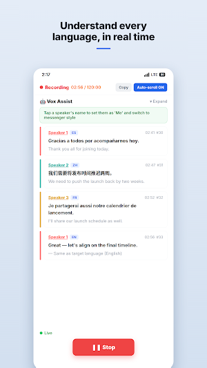 BridgeVox: Interpreter & Notes Screenshot 0