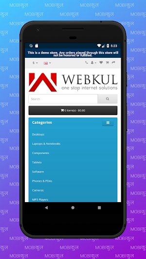 Opencart Hybrid Mobile Application Screenshot 2