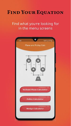 Plane and Pulley Calc Screenshot 1