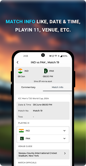 Cricket TV HD & Score 2025 Screenshot 1