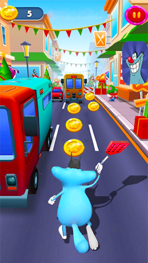 Oggy & Cafards Endless Runner Screenshot 2