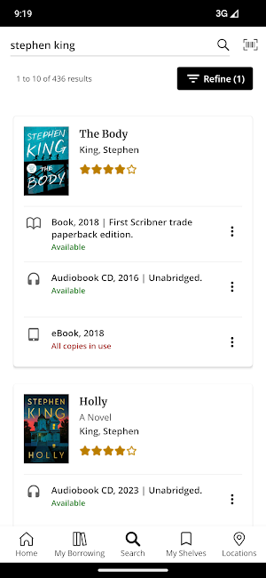 Mississauga Library Screenshot 3