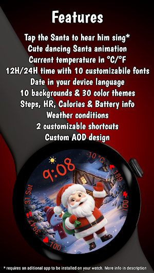 Singing Santa Christmas WF Screenshot 2
