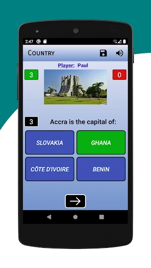 Capitals Game Screenshot 2
