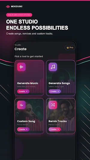 Moodusic: Ai music generator Screenshot 0