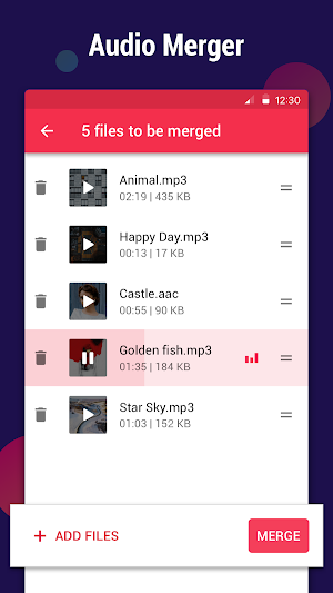 Video to MP3 Converter - mp3 cutter and merger Screenshot 1