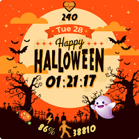 Halloween Moon Ghost Digital