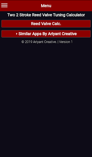 Two 2 Stroke Reed Valve Tuning Calculator Screenshot 0