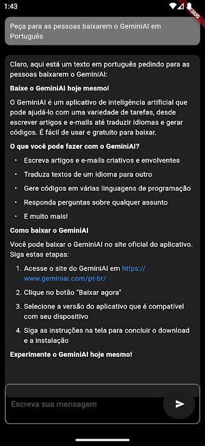 Gemini AI em Português Screenshot 1