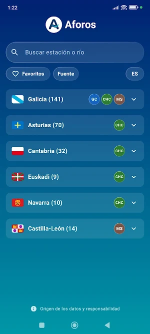 Aforos: Ríos y caudales Screenshot 1