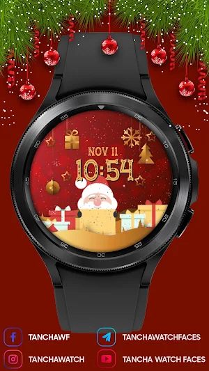 Tancha Christmas Watch Face Screenshot 0