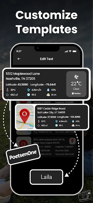 GPS Photo Camera: Timestamp Screenshot 3
