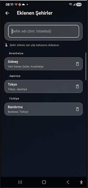 WeatherForecast Screenshot 2