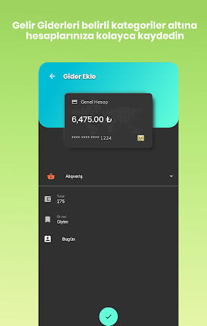Hesapp - Gelir Gider Takip ve Bütçe Yönetim Aracı Screenshot 2