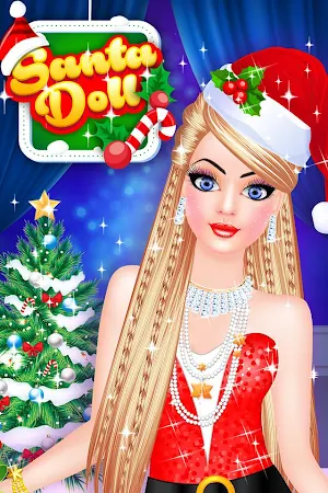 Santa Doll - Christmas Salon Dress Up Game Screenshot 0
