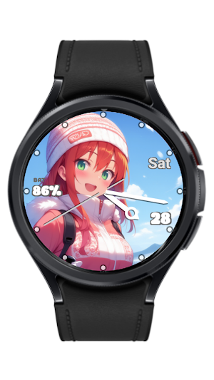 Anime Girls Analog Watch Face Screenshot 3