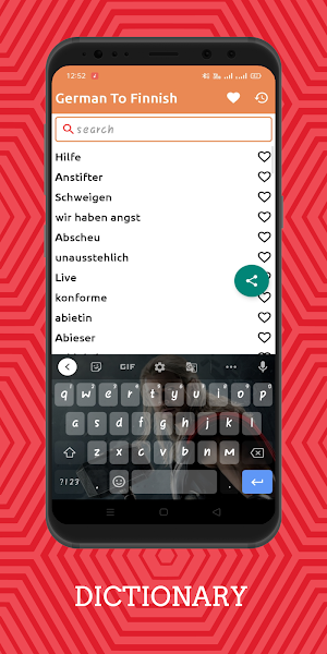 German To Finnish Dictionary Offline Screenshot 1