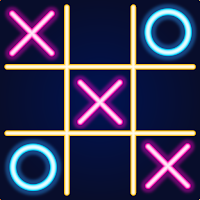 Tic tac toe glow puzzle game