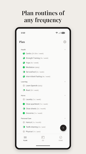Flexir: Flexible Habit Tracker Screenshot 0