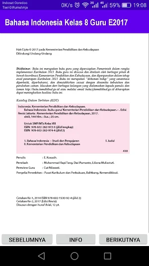 Bahasa Indonesia Kelas 8 Guru E2017 Screenshot 1