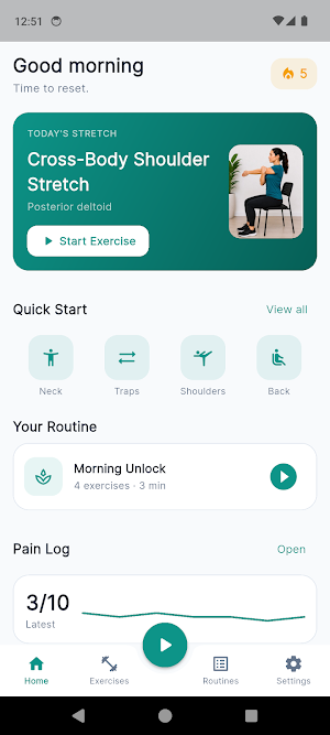 NeckReset: Neck Pain Stretches Screenshot 0