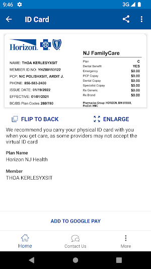 Horizon NJ Health Screenshot 2