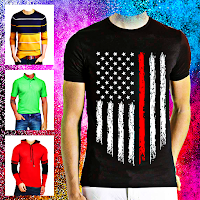 Man T-shirt suit photo editor