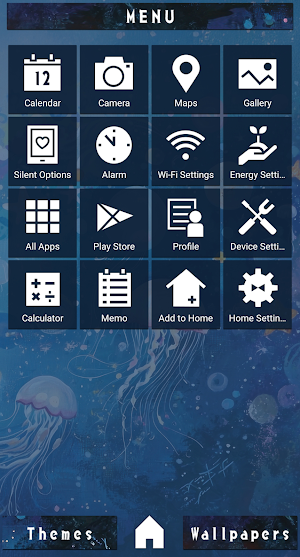 Jellyfish Art Theme +HOME Screenshot 1