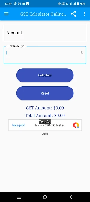 Gst Calculator App Screenshot 0