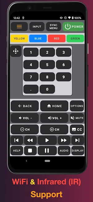 Sony TV Remote Control App  (WiFi & Infrared (IR)) Screenshot 1