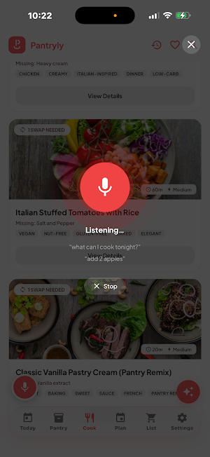 Pantryly: AI Pantry & MealPlan Screenshot 1
