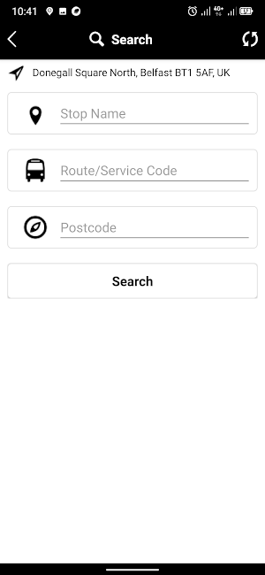 Belfast Bus Tracker Screenshot 1