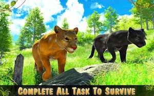Black Panther Family Sim 3D Screenshot 2