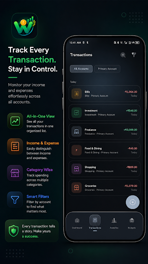 WealthWisp - Budget Tracker Screenshot 1