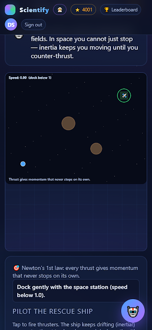 Scientify - Gamified Science Screenshot 2